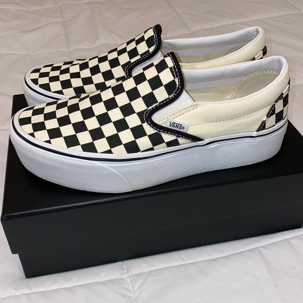 Checkered Platform Vans